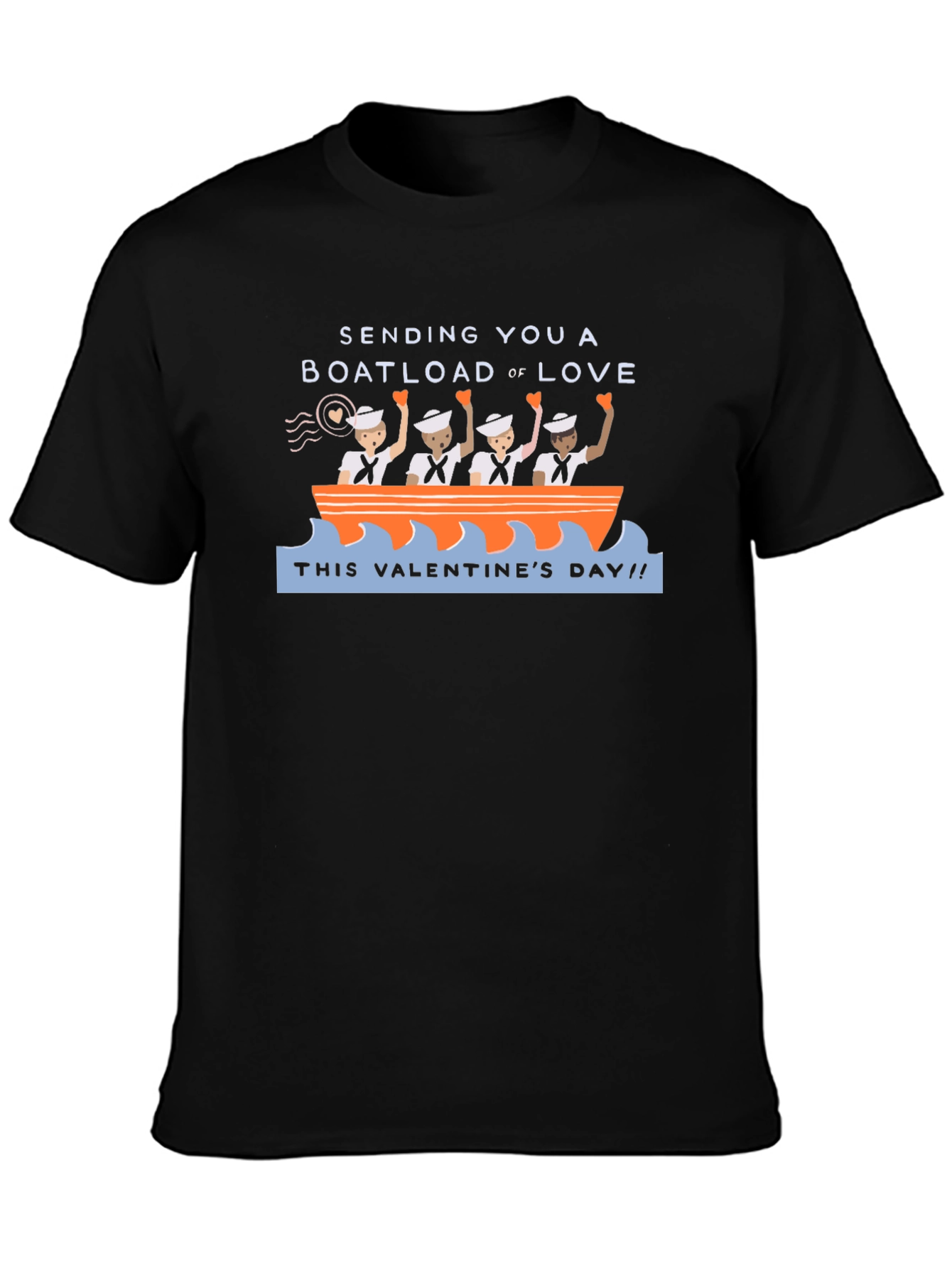 Valentines Day Boatload of Love Graphic T-Shirt