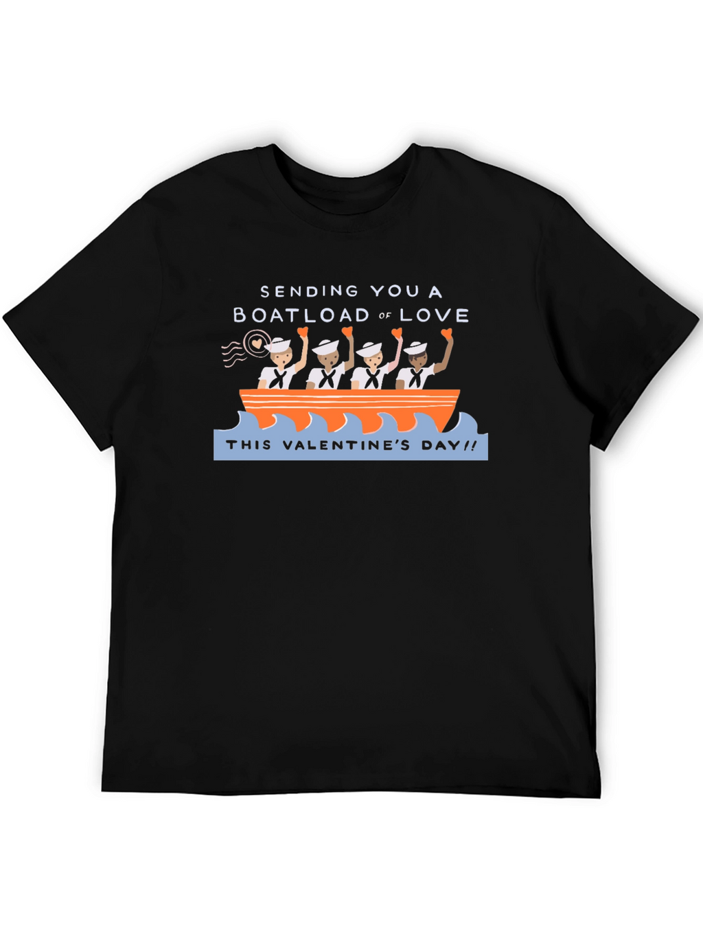 Valentines Day Boatload of Love Graphic T-Shirt