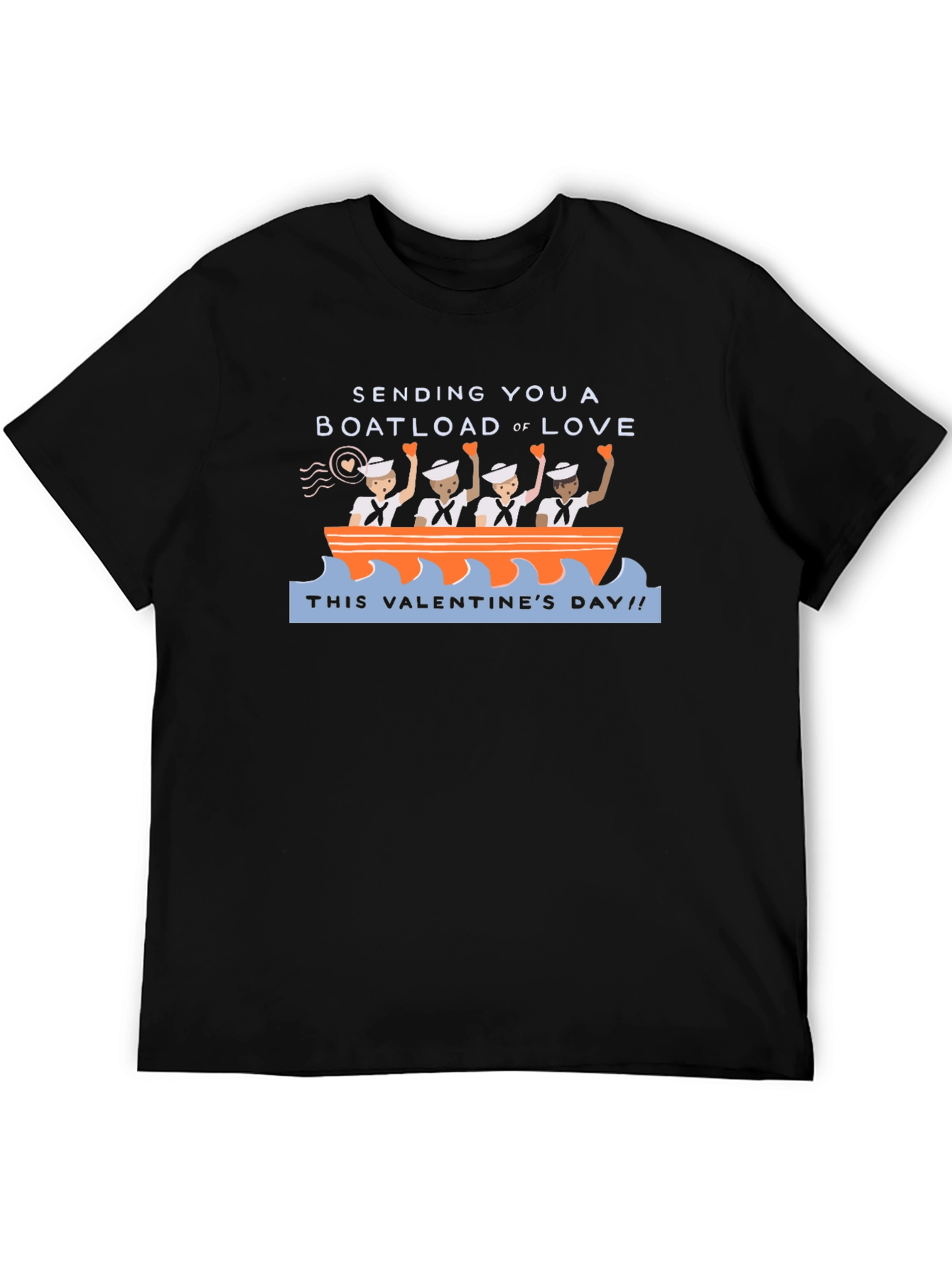Valentines Day Boatload of Love Graphic T-Shirt