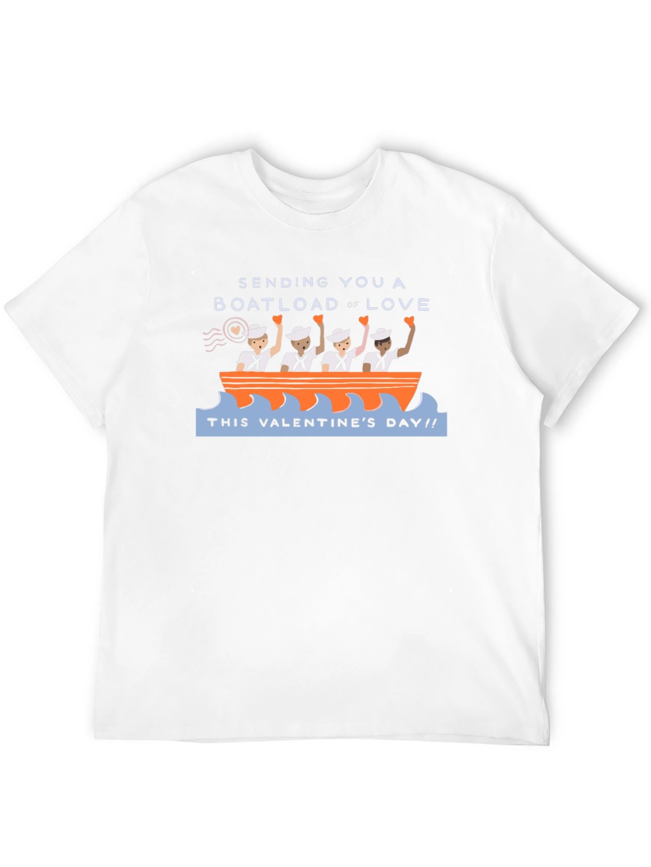 Valentines Day Boatload of Love Graphic T-Shirt