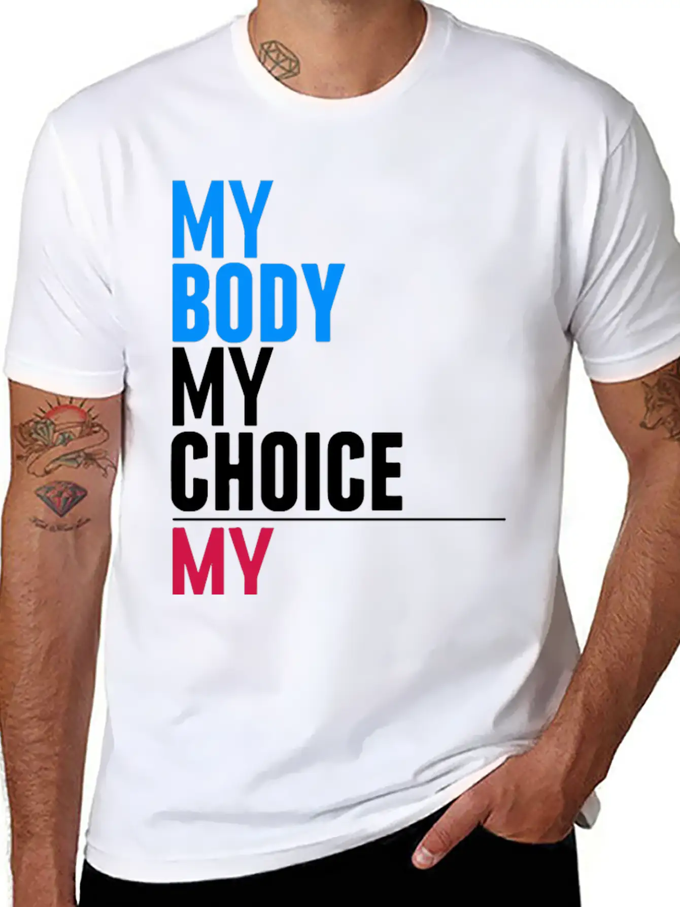 My Body My Choice Basic Graphic T-Shirt – Daily Comfort In Soft Cotton