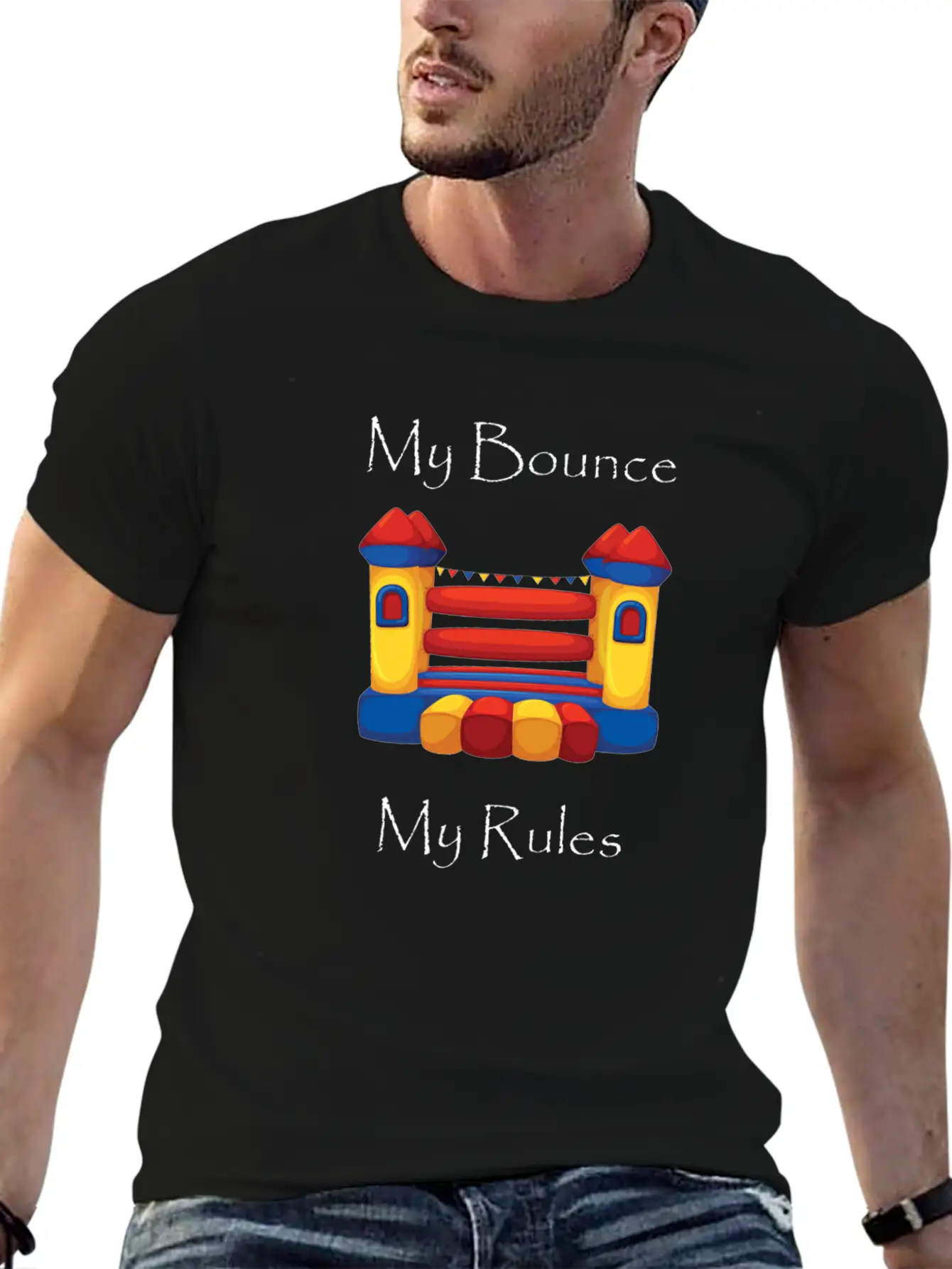 My Bounce House My RulesFunny Breathable Graphic T-Shirt – Perfect For Casual Days