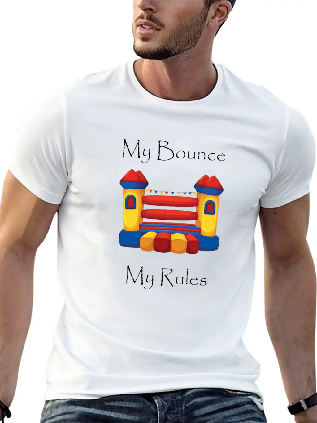 My Bounce House My RulesFunny Breathable Graphic T-Shirt – Perfect For Casual Days