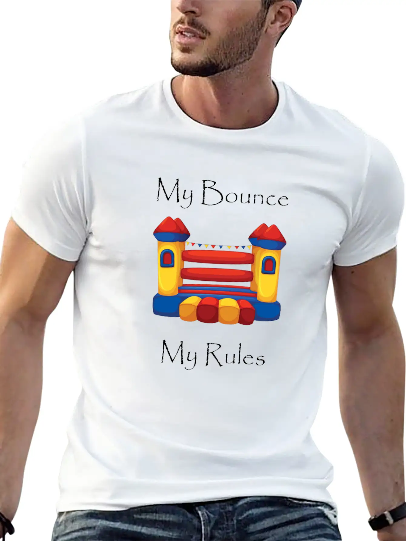 My Bounce House My RulesFunny Breathable Graphic T-Shirt – Perfect For Casual Days