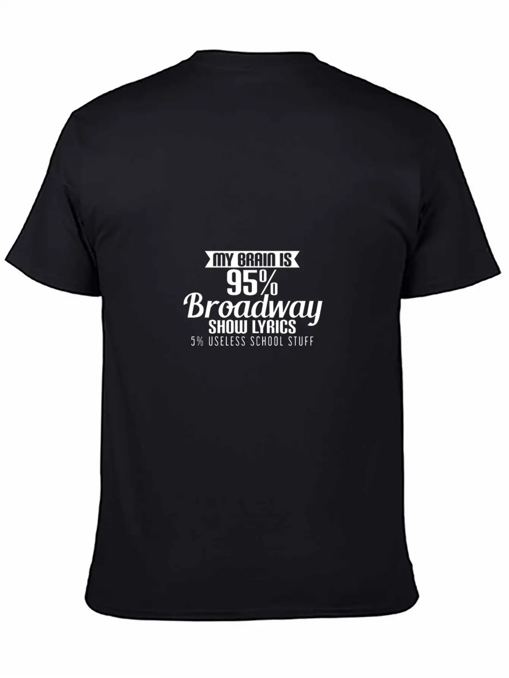 My Brain Is 95% Broadway Show Lyrics 5% Useless Gi Modern Fit Casual T-Shirt – Clean And Versatile Design