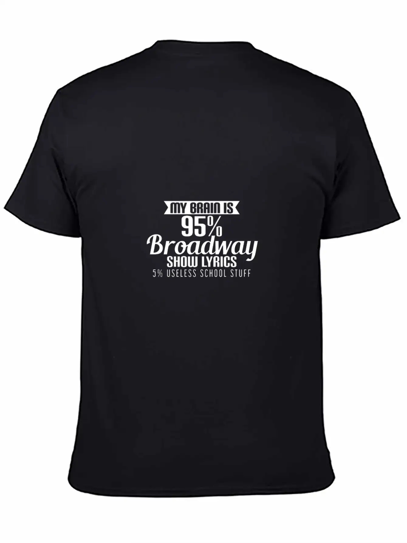 My Brain Is 95% Broadway Show Lyrics 5% Useless Gi Modern Fit Casual T-Shirt – Clean And Versatile Design