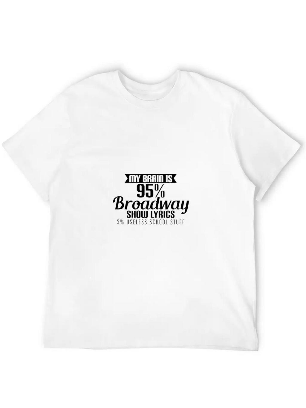 My Brain Is 95% Broadway Show Lyrics 5% Useless Gi Modern Fit Casual T-Shirt – Clean And Versatile Design