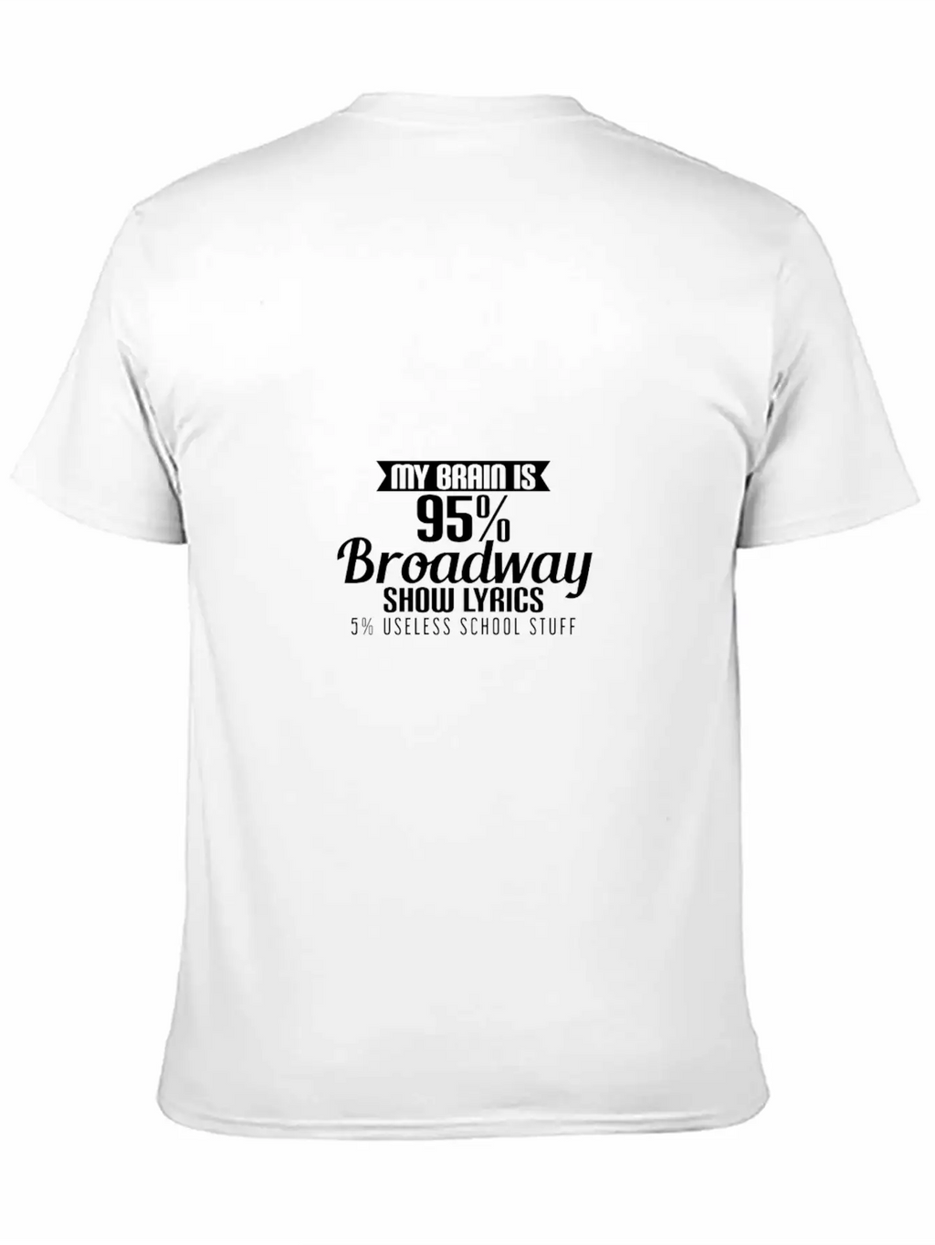 My Brain Is 95% Broadway Show Lyrics 5% Useless Gi Modern Fit Casual T-Shirt – Clean And Versatile Design