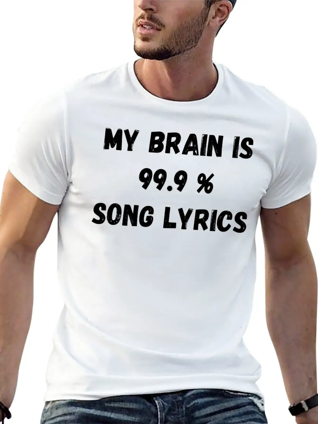 My Brain Is 99 9 Song Lyrics Classic Cotton Tee – Unisex Comfort For Any Season