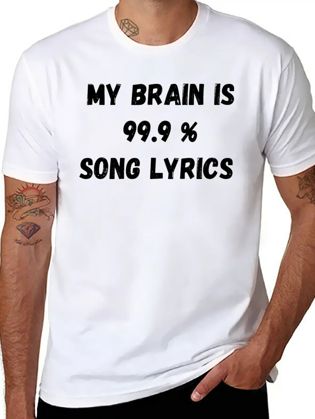 My Brain Is 99 9 Song Lyrics Classic Cotton Tee – Unisex Comfort For Any Season