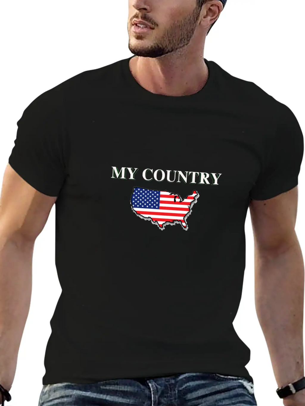 My Country USA Tshirt Stylish Everyday T-Shirt – Unisex Basic Cotton Tee