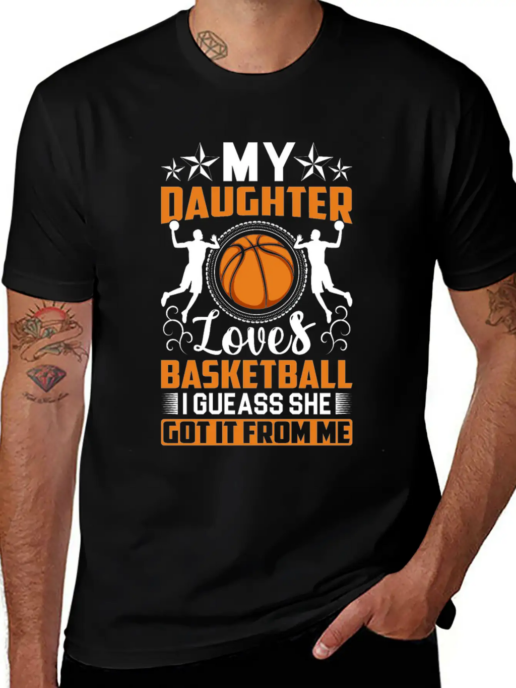 My Daughter Loves Basketball I Gueass She Got It Classic Cotton Tee – Unisex Comfort For Any Season