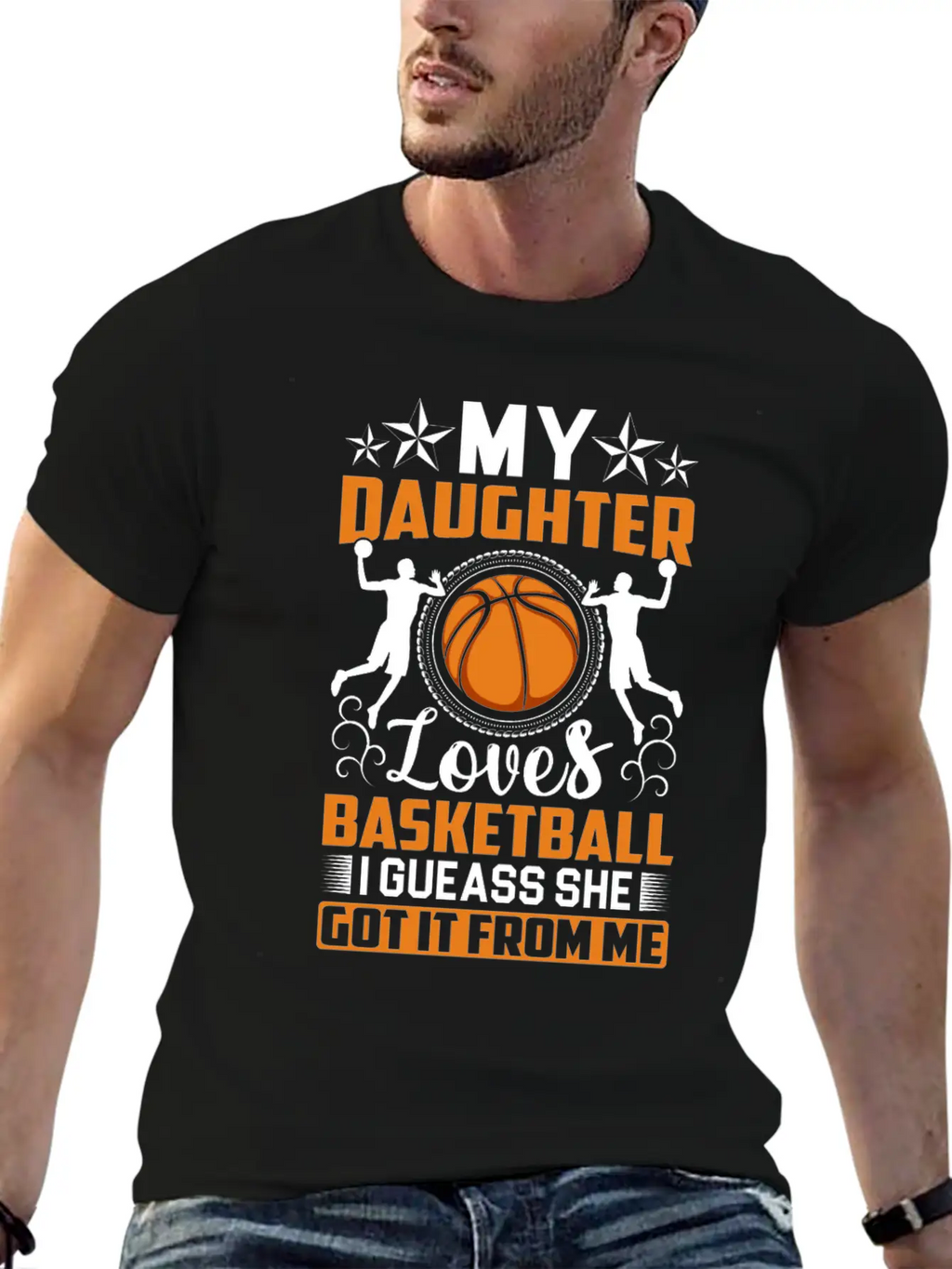 My Daughter Loves Basketball I Gueass She Got It Classic Cotton Tee – Unisex Comfort For Any Season