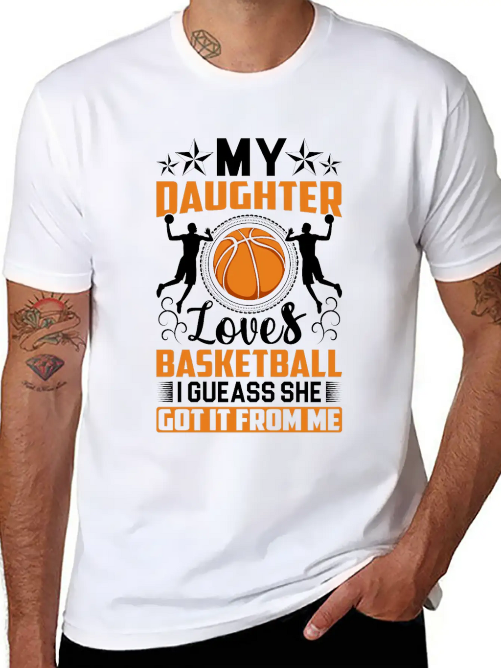 My Daughter Loves Basketball I Gueass She Got It Classic Cotton Tee – Unisex Comfort For Any Season