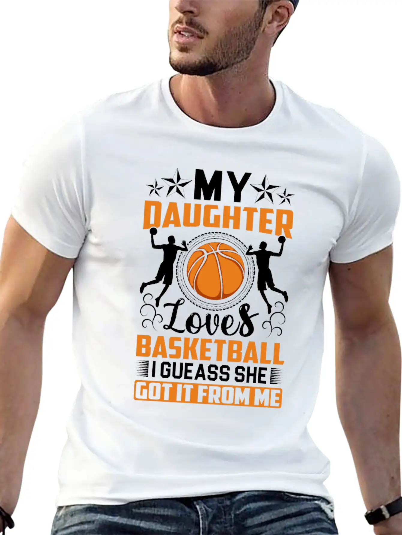 My Daughter Loves Basketball I Gueass She Got It Classic Cotton Tee – Unisex Comfort For Any Season