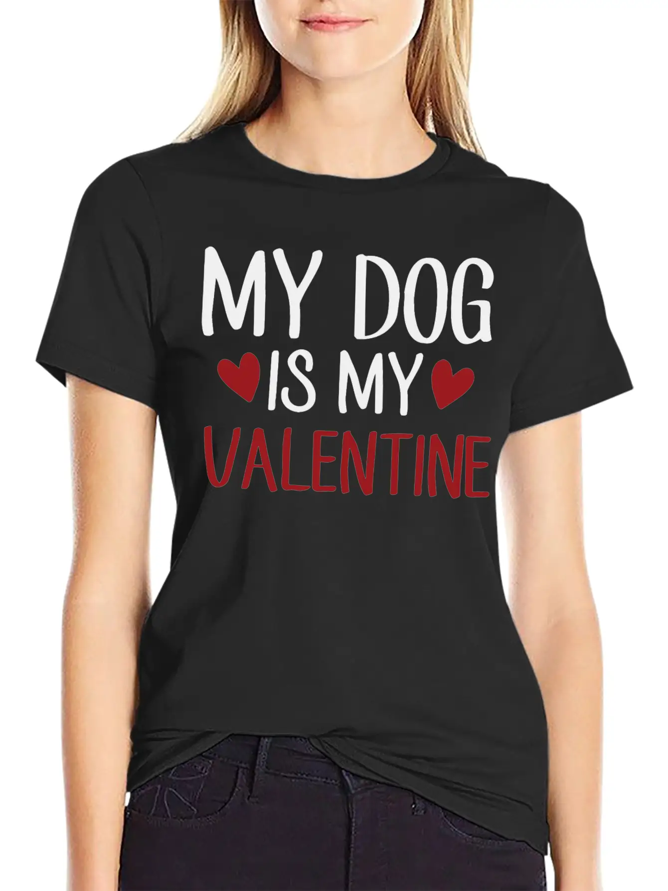 My Dog Is My Valentine Stylish Everyday T-Shirt – Unisex Basic Cotton Tee