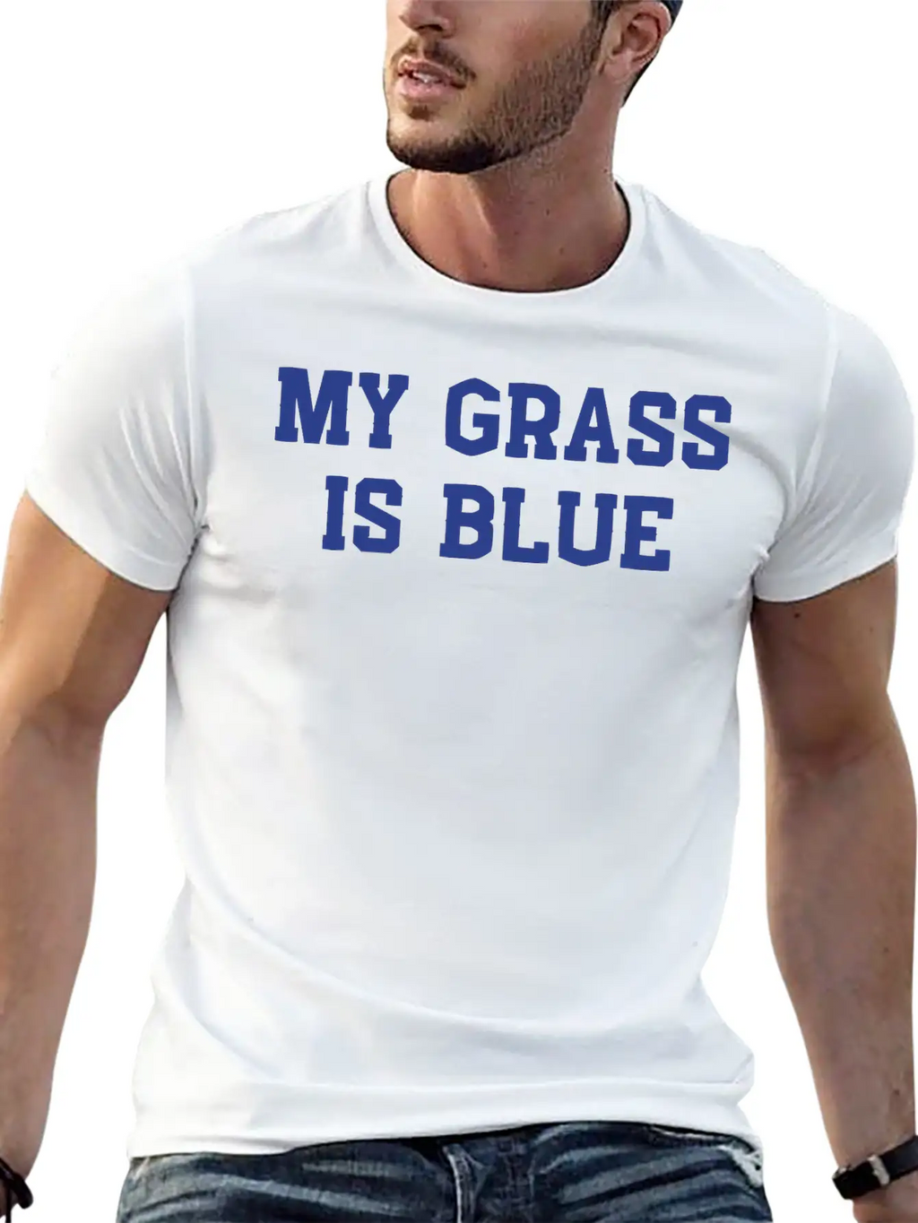 My Grass Is Blue Classic Cotton Tee – Unisex Comfort For Any Season