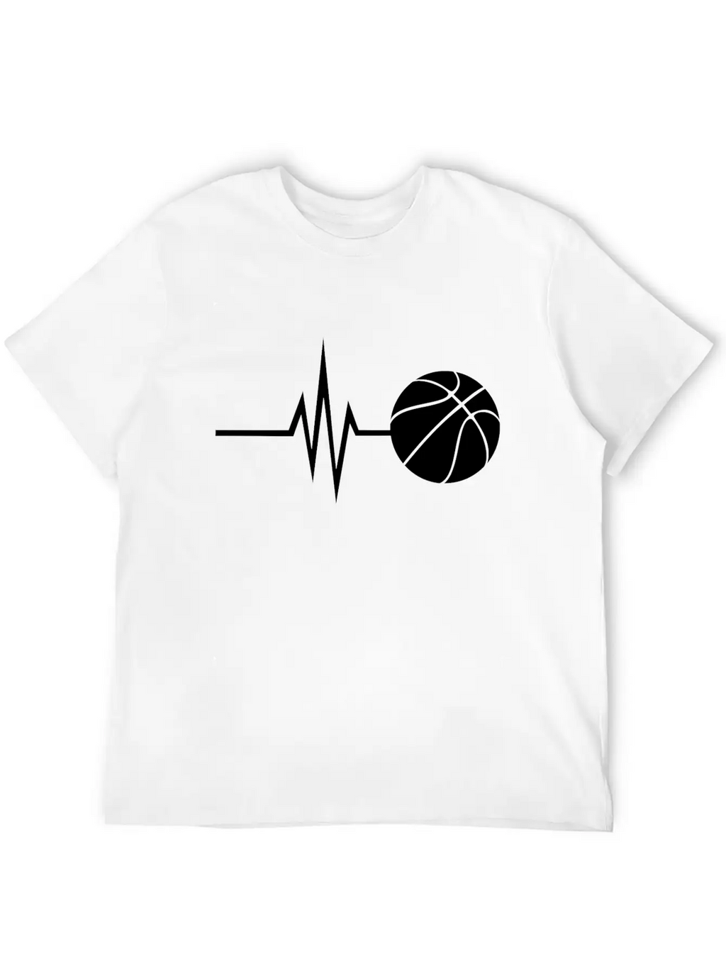 My Heart Beats For Basketball - Sports Fitness Basic Graphic T-Shirt – Daily Comfort In Soft Cotton