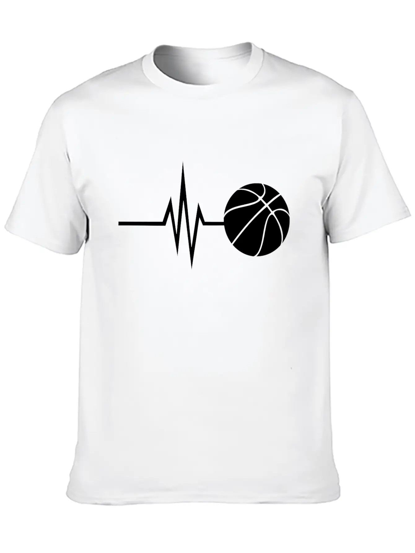 My Heart Beats For Basketball - Sports Fitness Basic Graphic T-Shirt – Daily Comfort In Soft Cotton