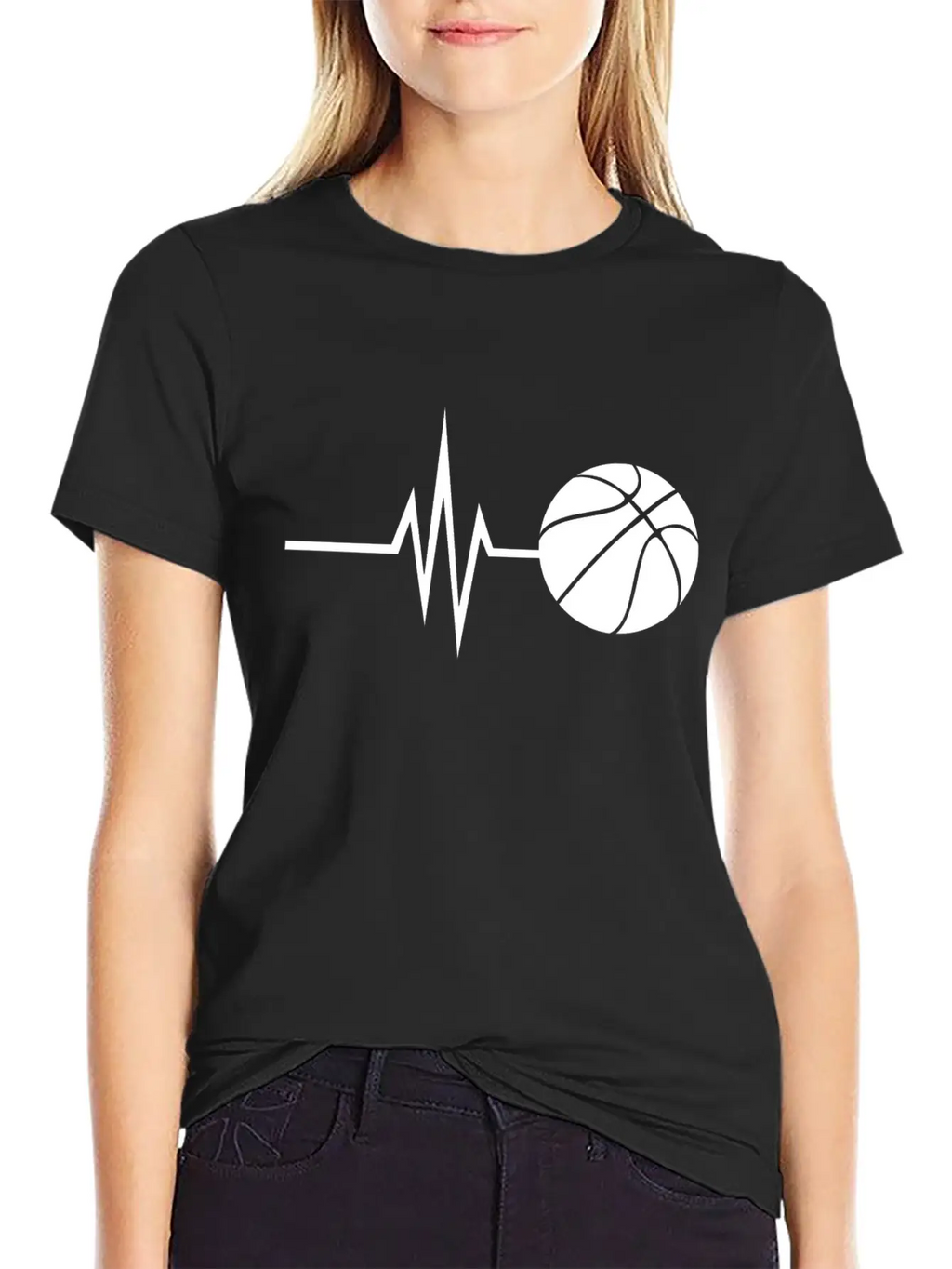 My Heart Beats For Basketball - Sports Fitness Basic Graphic T-Shirt – Daily Comfort In Soft Cotton