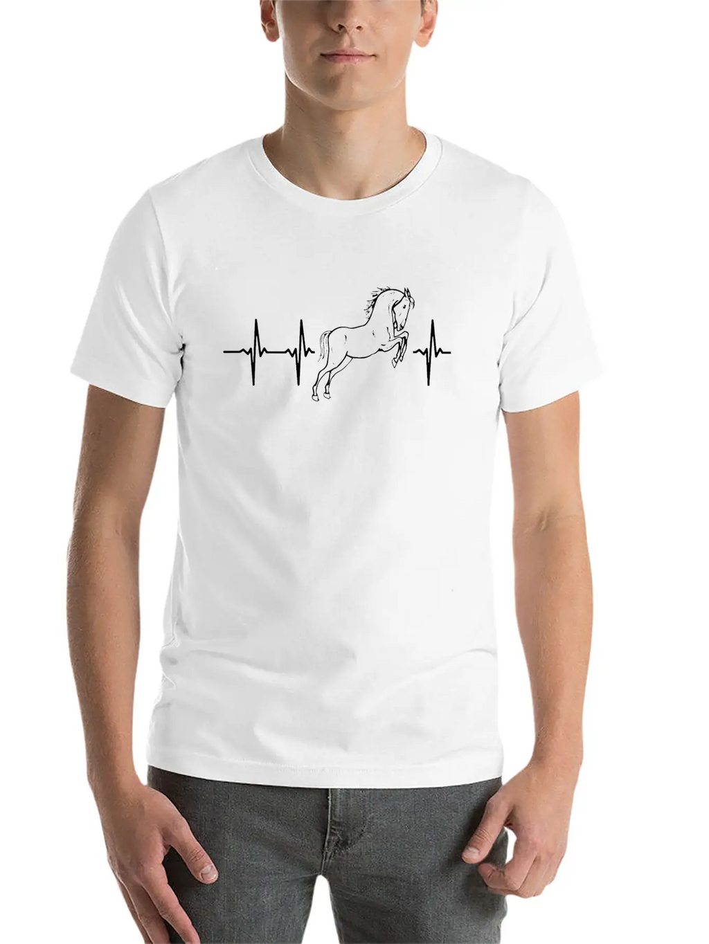 My Heart Beats For Horses Stylish Everyday T-Shirt – Unisex Basic Cotton Tee