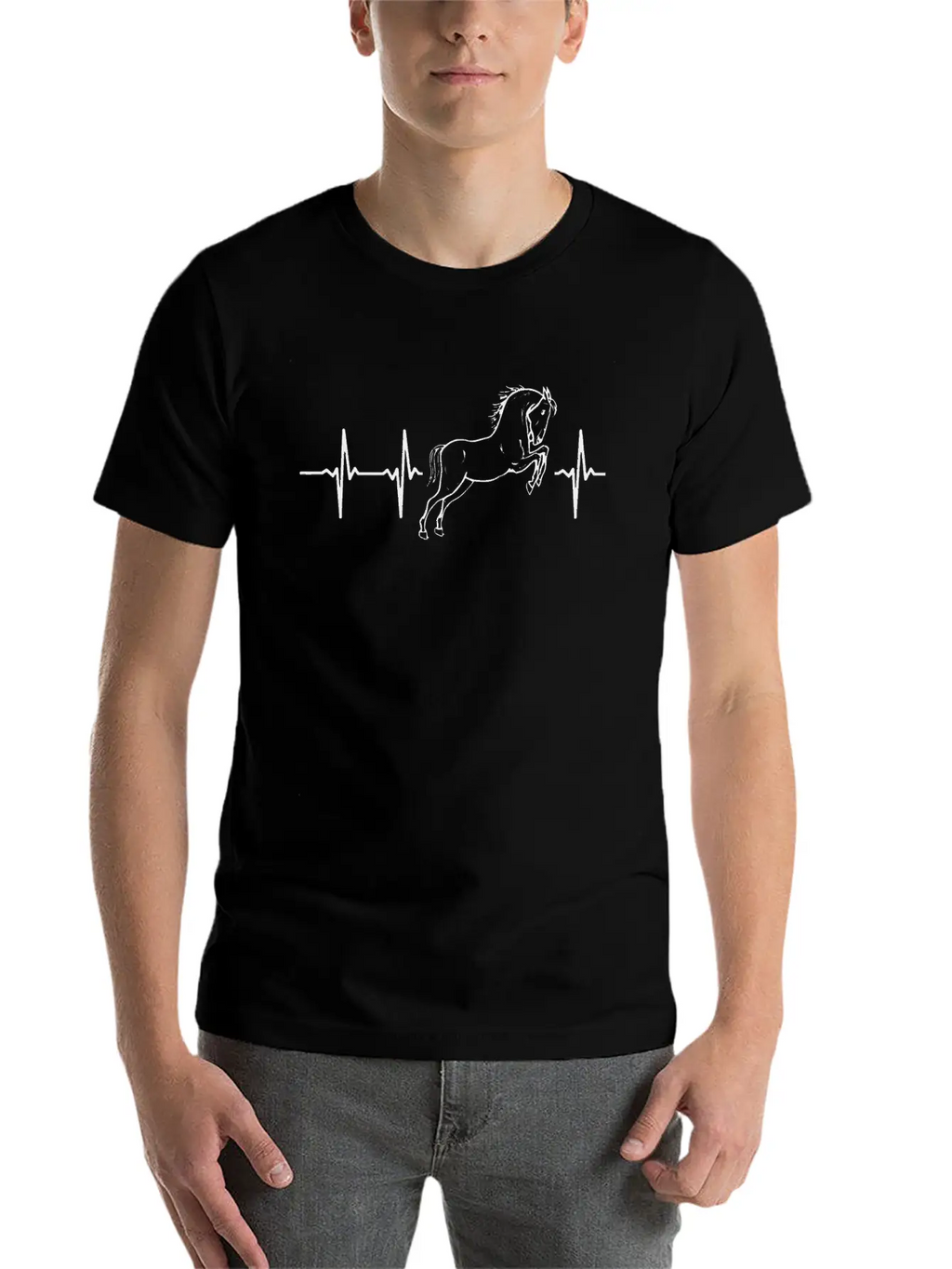 My Heart Beats For Horses Stylish Everyday T-Shirt – Unisex Basic Cotton Tee