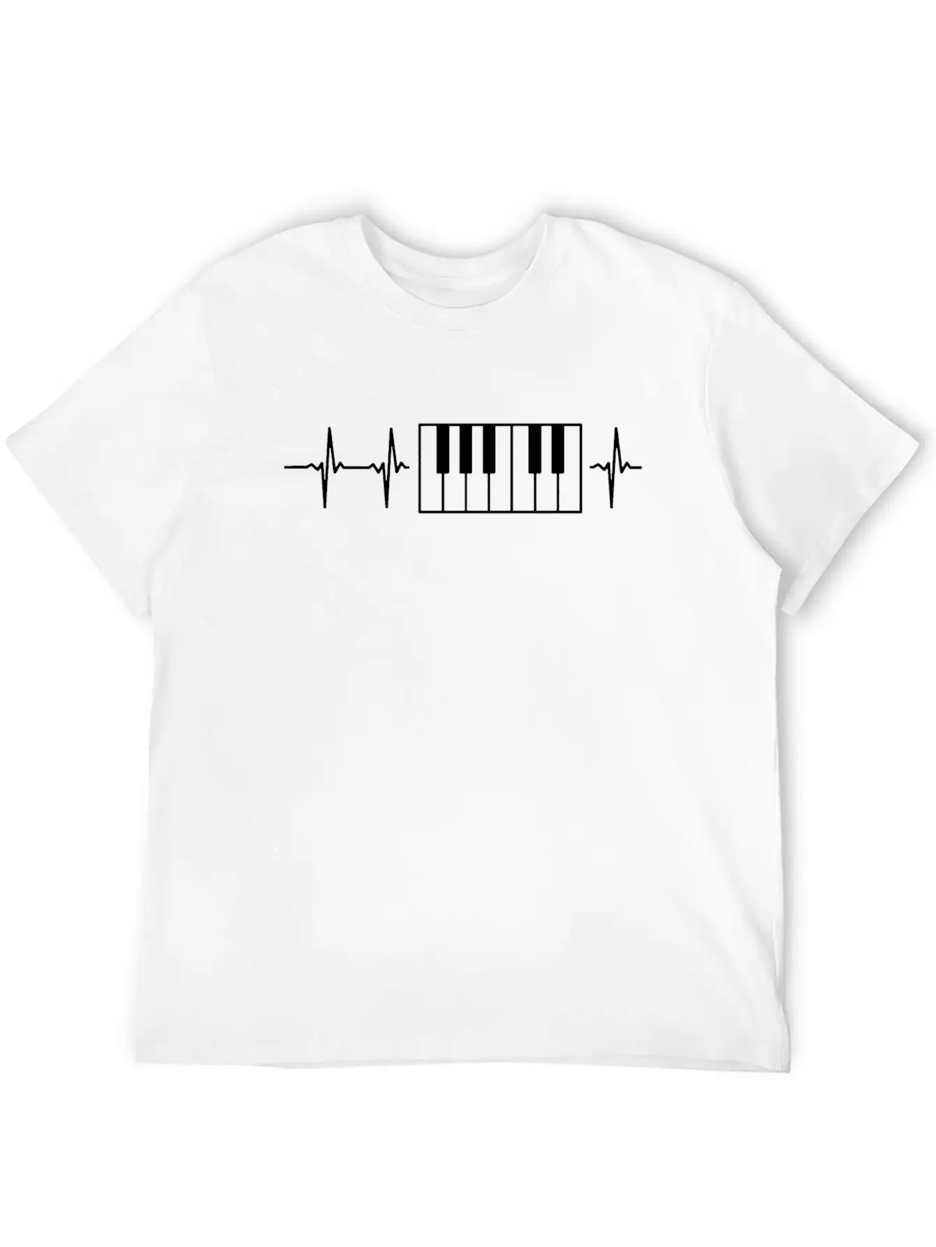 My Heart Beats For Pianos Stylish Everyday T-Shirt – Unisex Basic Cotton Tee