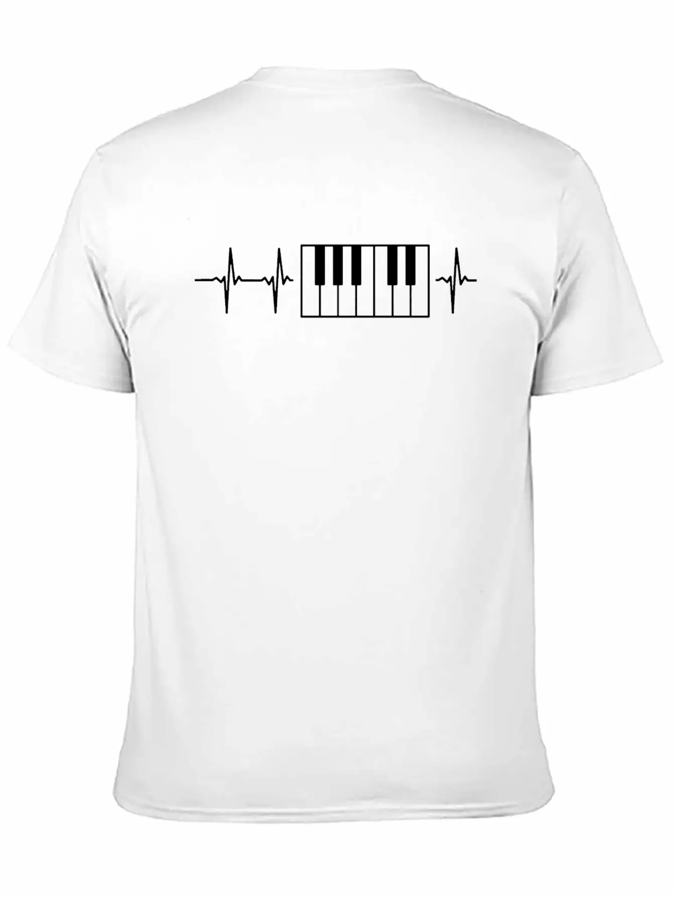 My Heart Beats For Pianos Stylish Everyday T-Shirt – Unisex Basic Cotton Tee