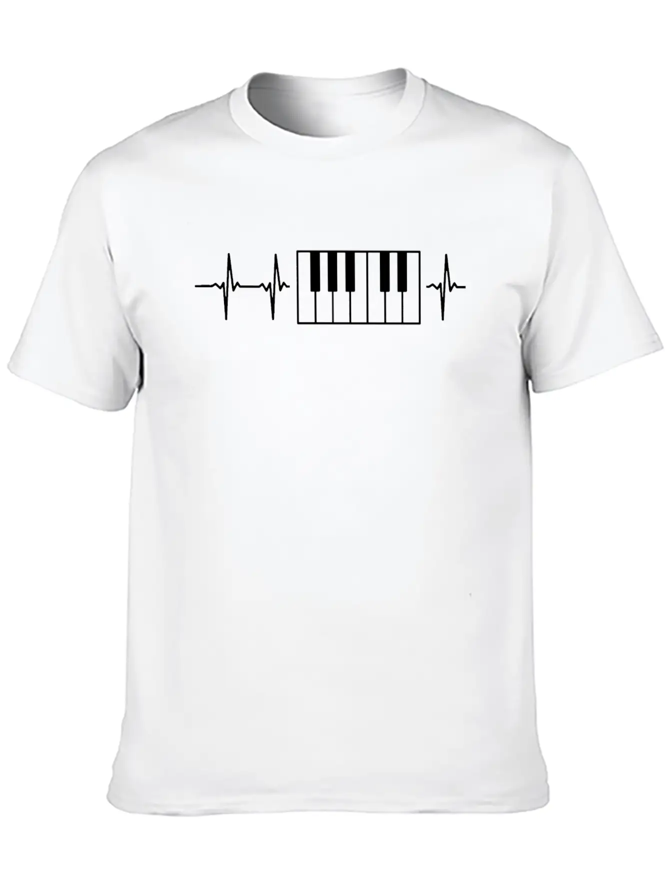 My Heart Beats For Pianos Stylish Everyday T-Shirt – Unisex Basic Cotton Tee