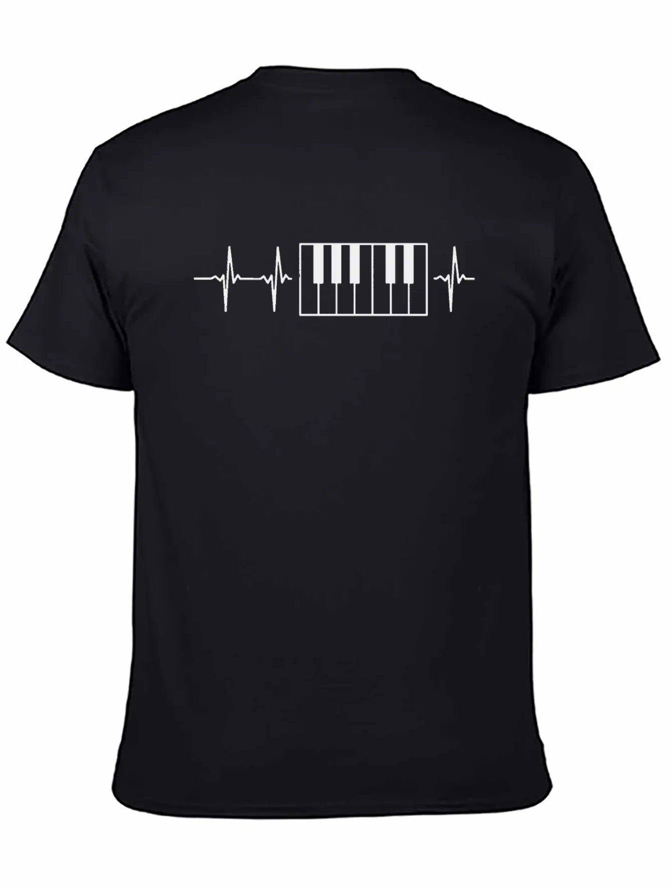 My Heart Beats For Pianos Stylish Everyday T-Shirt – Unisex Basic Cotton Tee
