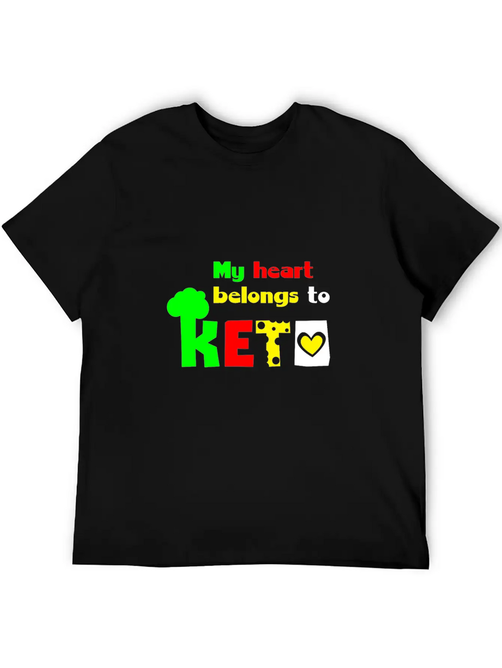 My Heart Belongs To Keto T-Shirt St. Valentine's D Basic Graphic T-Shirt – Daily Comfort In Soft Cotton