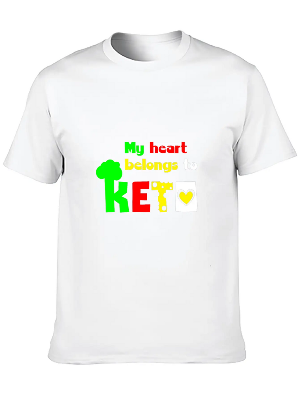 My Heart Belongs To Keto T-Shirt St. Valentine's D Basic Graphic T-Shirt – Daily Comfort In Soft Cotton