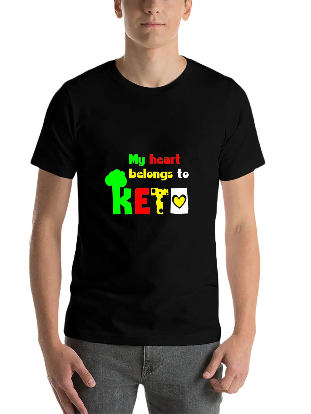 My Heart Belongs To Keto T-Shirt St. Valentine's D Basic Graphic T-Shirt – Daily Comfort In Soft Cotton