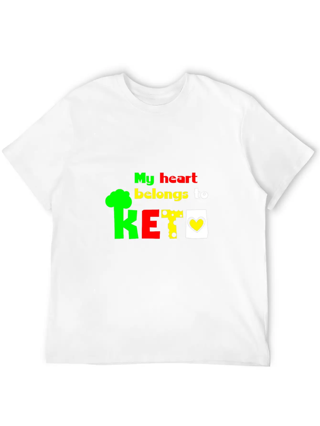 My Heart Belongs To Keto T-Shirt St. Valentine's D Basic Graphic T-Shirt – Daily Comfort In Soft Cotton