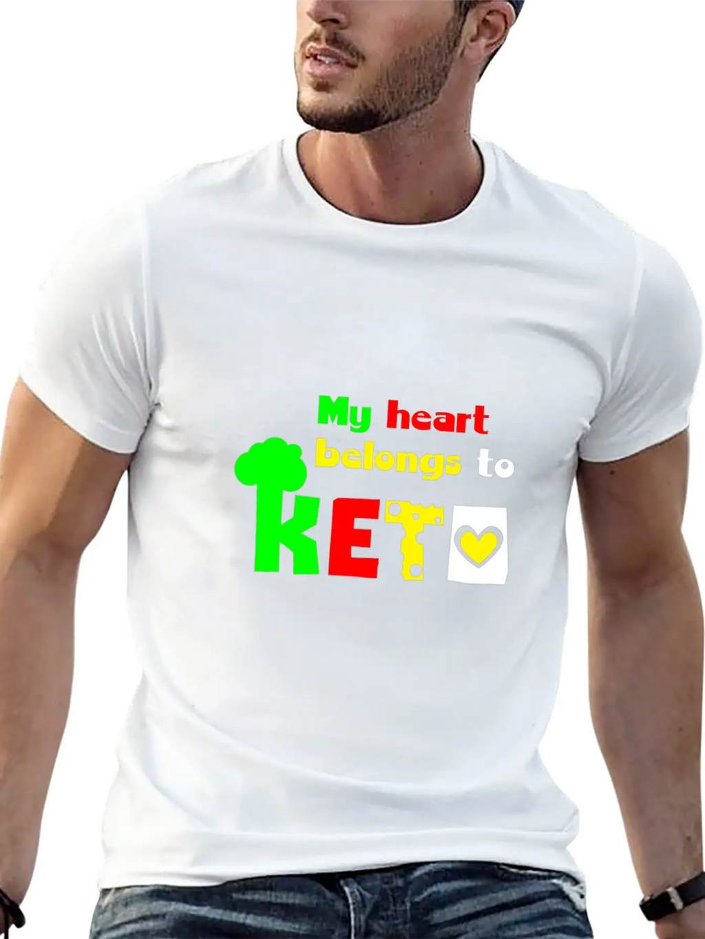 My Heart Belongs To Keto T-Shirt St. Valentine's D Basic Graphic T-Shirt – Daily Comfort In Soft Cotton
