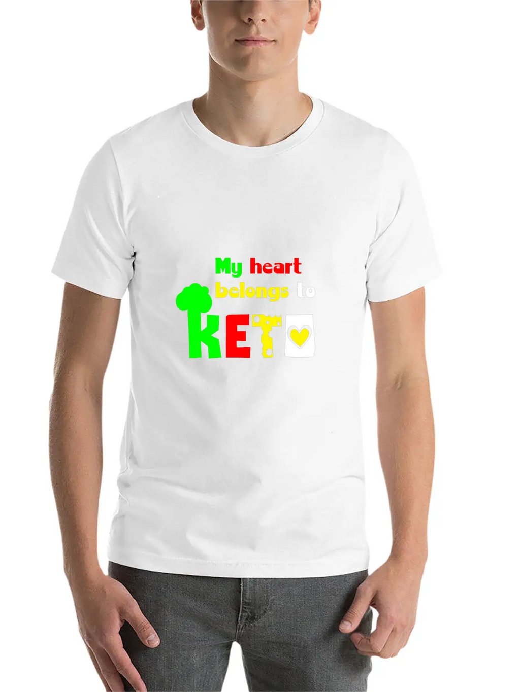 My Heart Belongs To Keto T-Shirt St. Valentine's D Basic Graphic T-Shirt – Daily Comfort In Soft Cotton