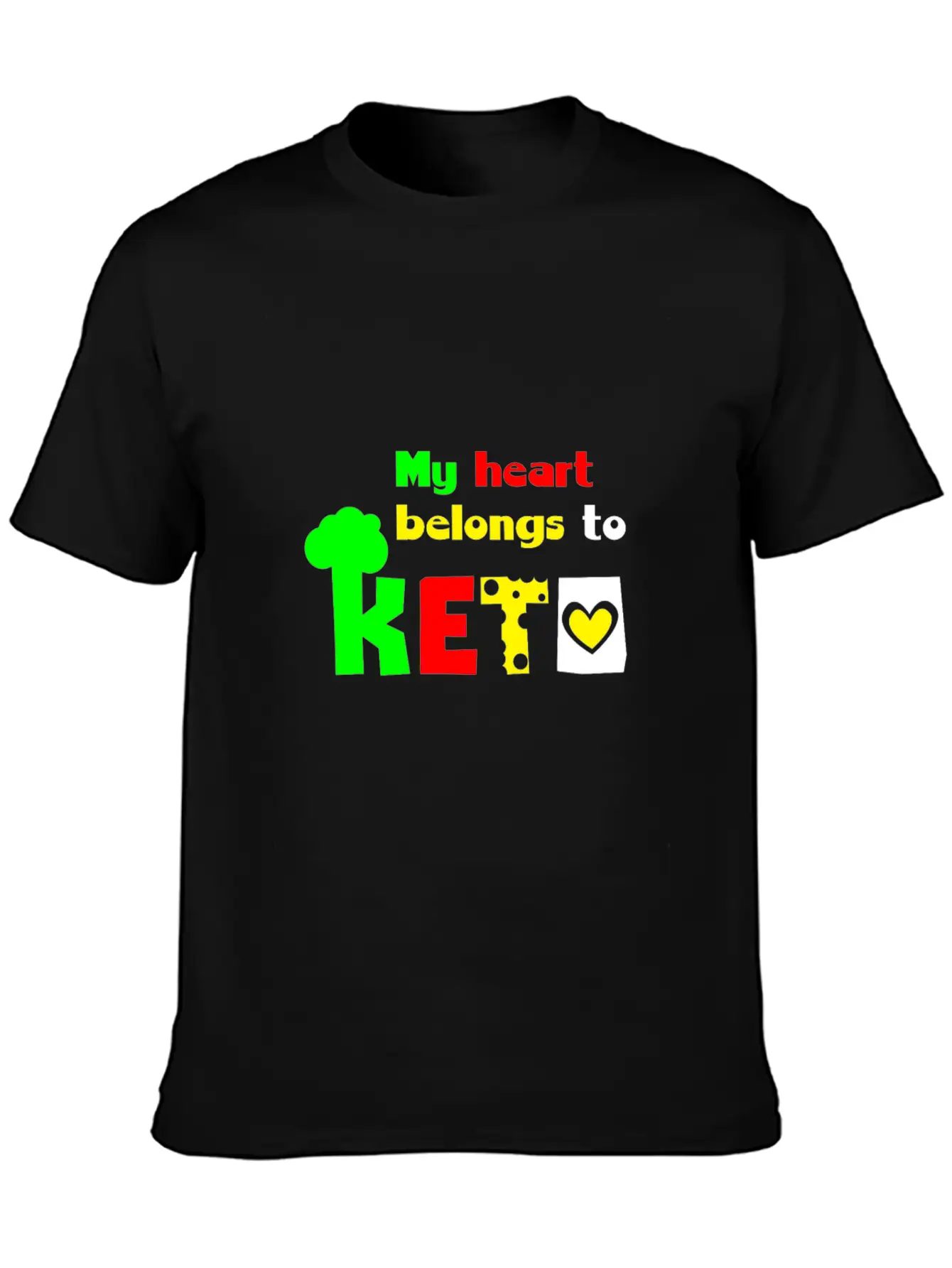 My Heart Belongs To Keto T-Shirt St. Valentine's D Basic Graphic T-Shirt – Daily Comfort In Soft Cotton