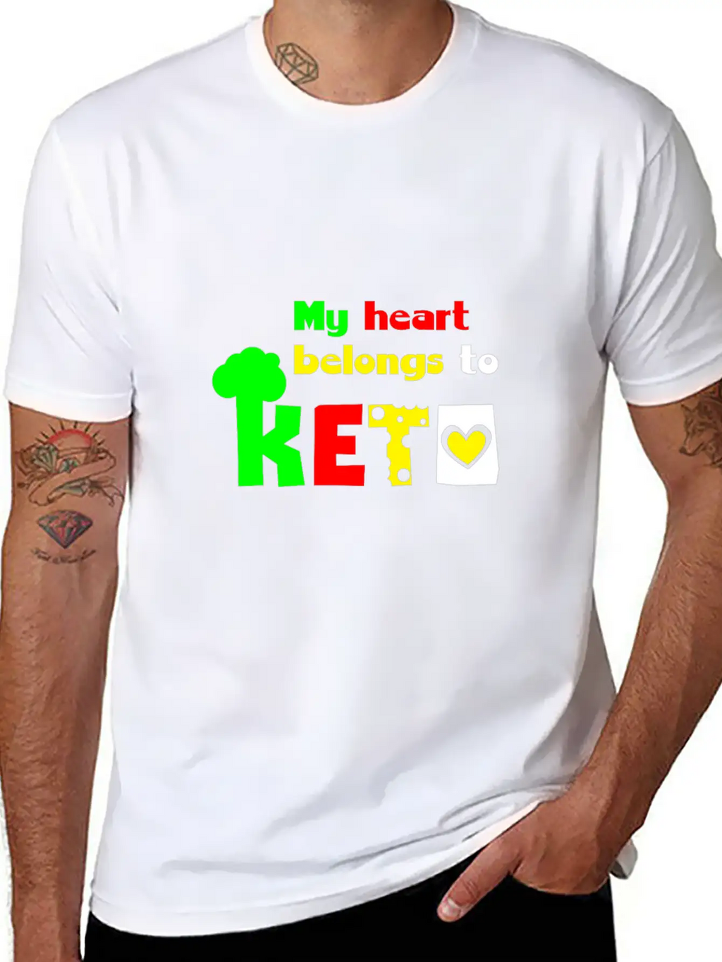 My Heart Belongs To Keto T-Shirt St. Valentine's D Basic Graphic T-Shirt – Daily Comfort In Soft Cotton