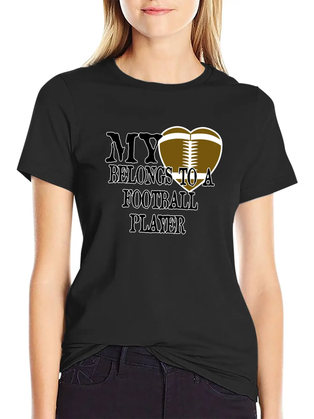 My Heart Football Classic Cotton Tee – Unisex Comfort For Any Season