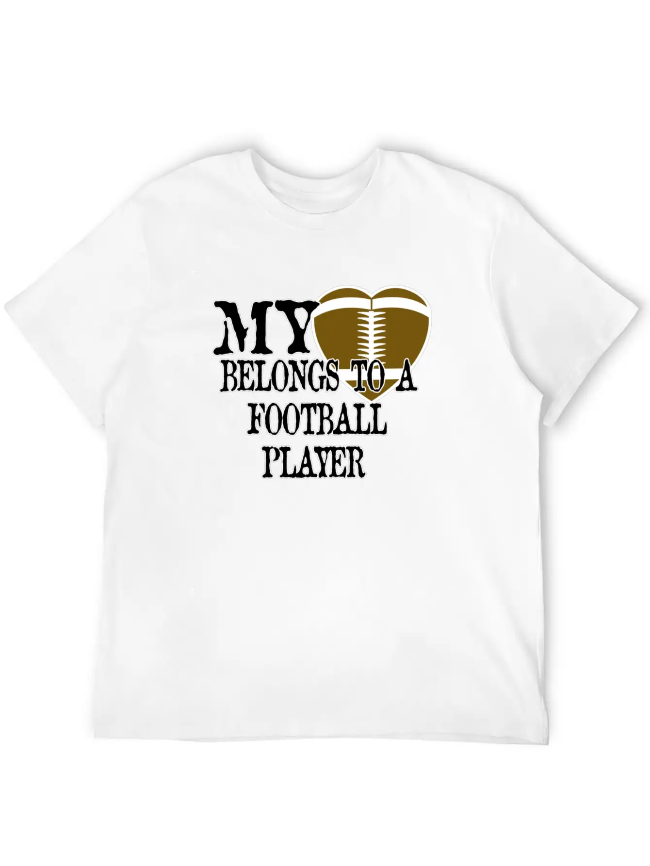 My Heart Football Classic Cotton Tee – Unisex Comfort For Any Season