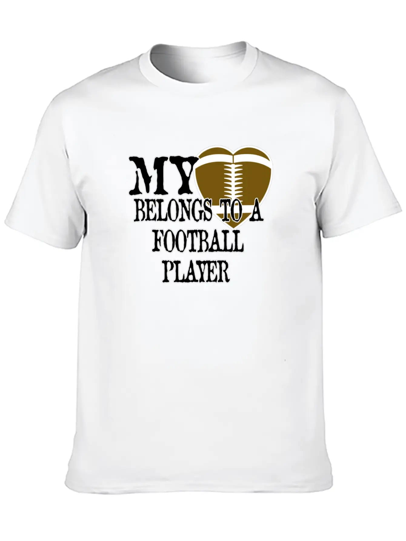 My Heart Football Classic Cotton Tee – Unisex Comfort For Any Season