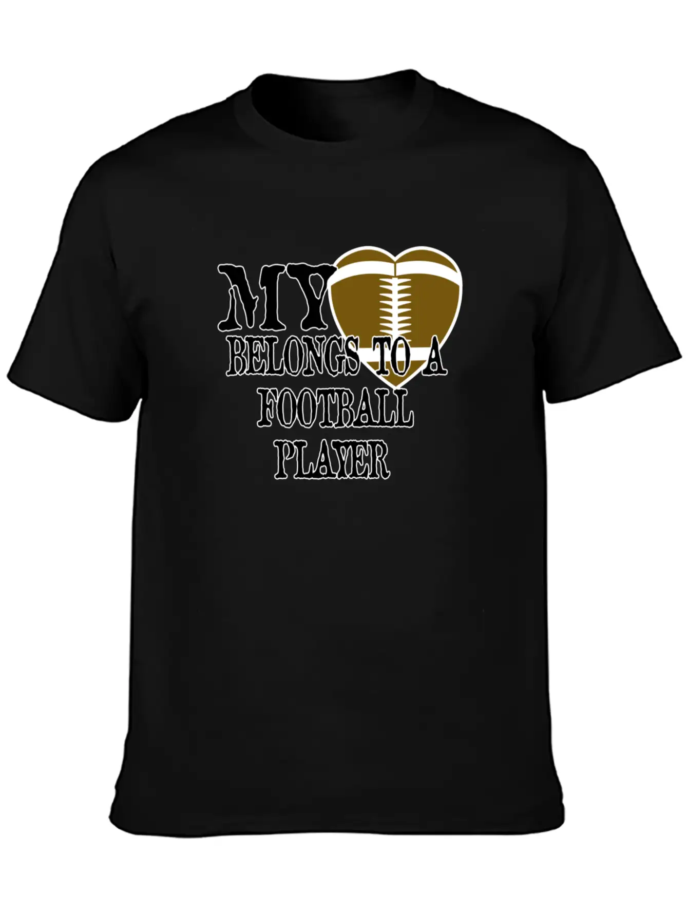 My Heart Football Classic Cotton Tee – Unisex Comfort For Any Season