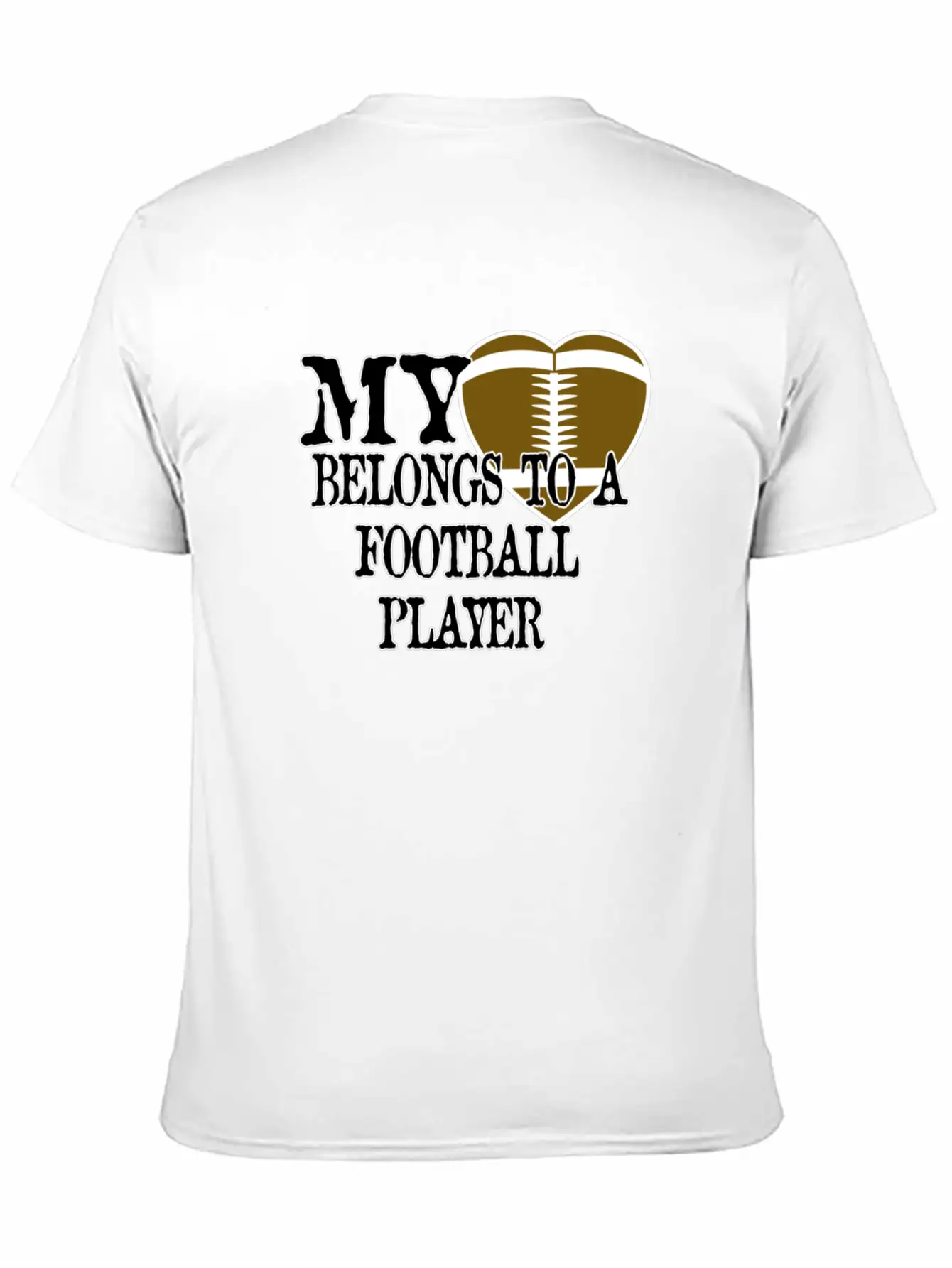 My Heart Football Classic Cotton Tee – Unisex Comfort For Any Season