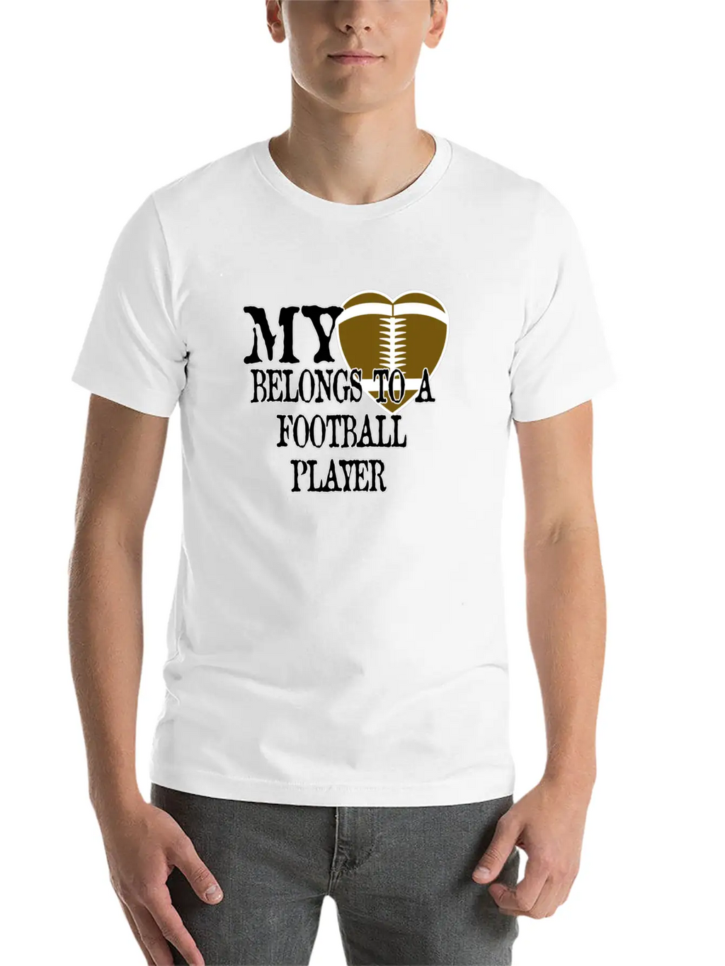 My Heart Football Classic Cotton Tee – Unisex Comfort For Any Season