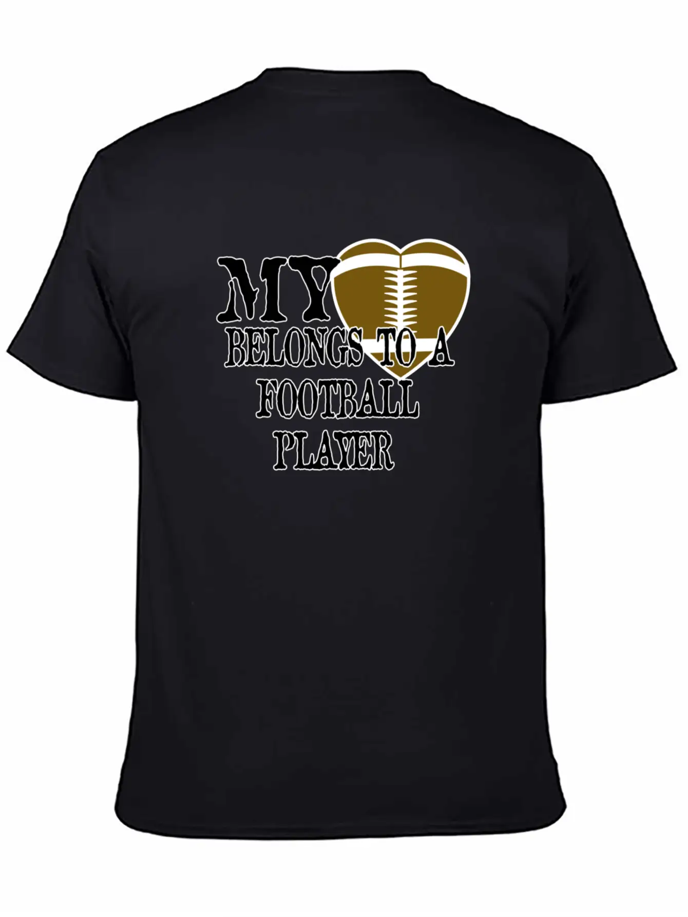 My Heart Football Classic Cotton Tee – Unisex Comfort For Any Season