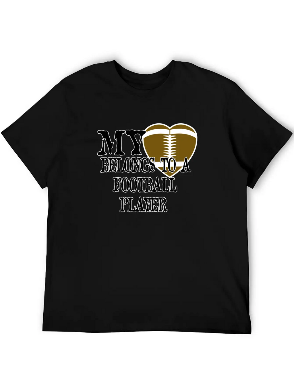 My Heart Football Classic Cotton Tee – Unisex Comfort For Any Season