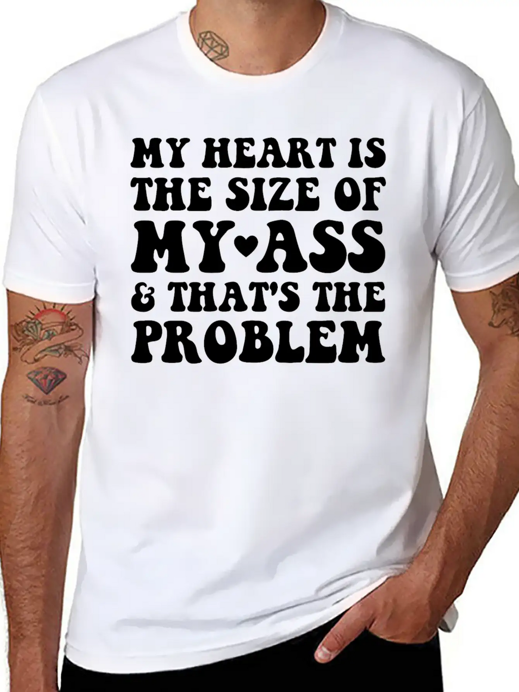 My Heart Is The SIze Of My Ass That's The Problem Essential Cotton Tee For Daily Outfits – Unisex Style