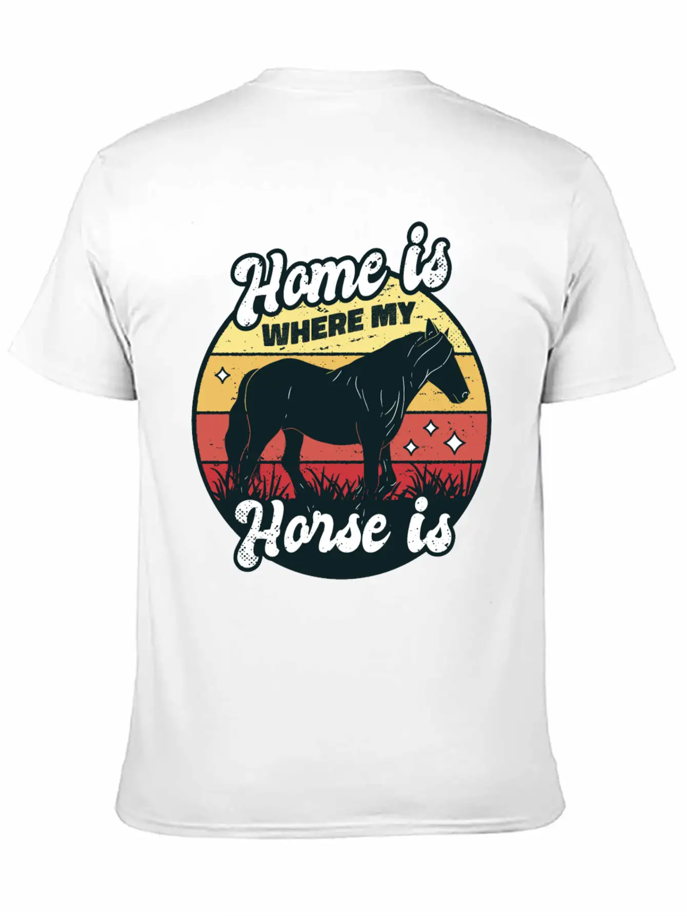 My Home Is Where My Horse Apparel For Horse Lover Relaxed Everyday Tee – Lightweight And Durable Cotton