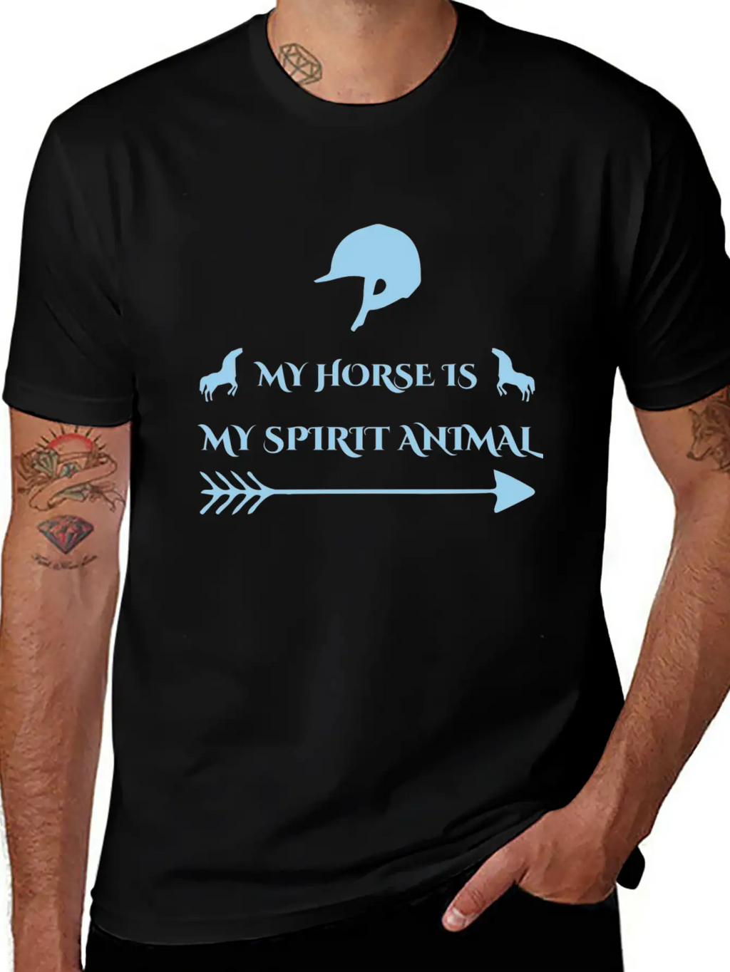 My Horse Is My Spirit Animal Essential Cotton Tee For Daily Outfits – Unisex Style