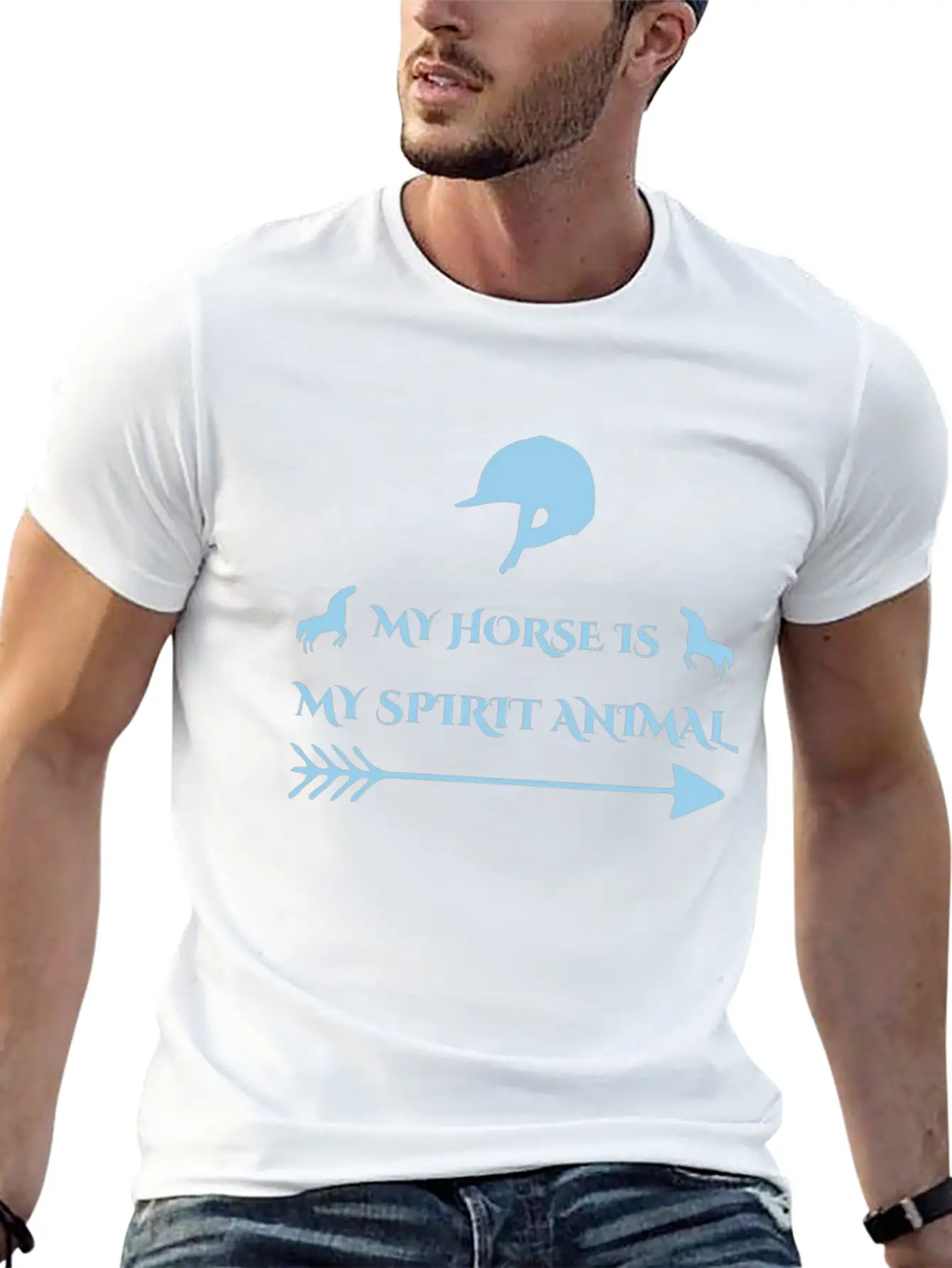 My Horse Is My Spirit Animal Essential Cotton Tee For Daily Outfits – Unisex Style